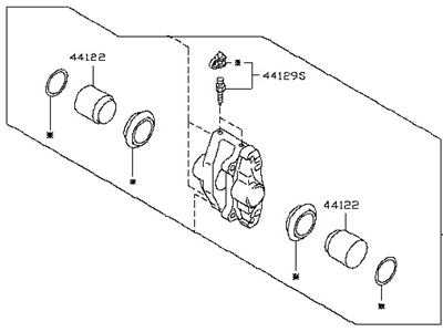 2006 Infiniti G35 Brake Caliper - 44001-AM800