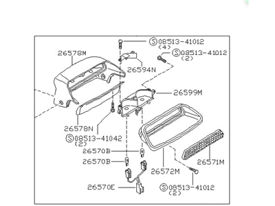 Infiniti 26590-35F00 Lamp Assembly-Stop