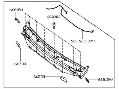 Infiniti 66862-3JA0A Cover COWL Top