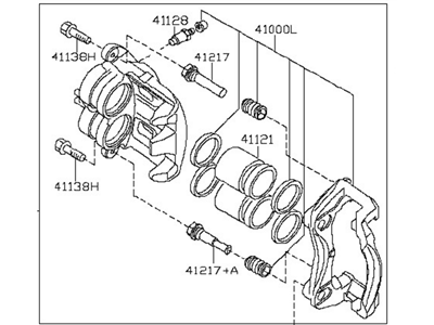 Infiniti 41001-3JA0A CALIPER Assembly-Front RH,W/O Pads Or SHIMS