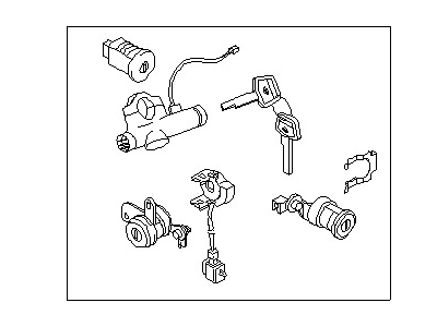 K9810-2Y912 Infiniti Key Set Cylinder Lock Illustration 1 of 1