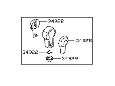 Infiniti 34910-40U70 Knob Assy-Control Lever,Auto