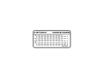 Infiniti 98595-65U00 Label-Air Bag