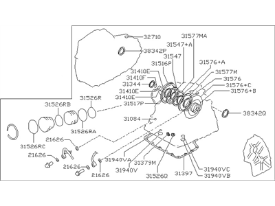 Infiniti 31397-80X26 Gasket & Seal Kit-Auto Transmission