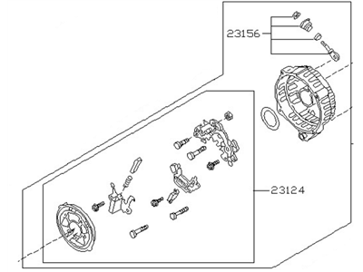 Infiniti I35 Alternator Case Kit - 23127-0L706