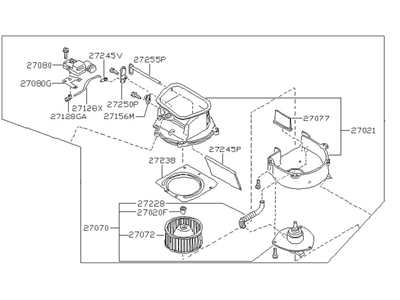 1994 Infiniti G20 Blower Motor - 27200-62J00