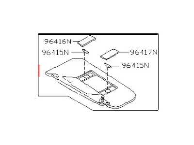 Infiniti 96400-1W615 Passenger Sun Visor Assembly