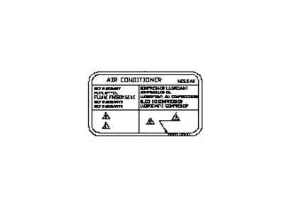 Infiniti 27090-C953D Label Caution