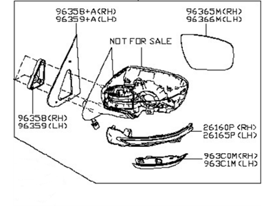 Infiniti 96302-3YM6A Door Mirror Assy-LH