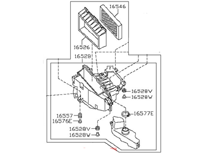 2001 Infiniti I30 Air Filter Box - 16500-2Y000