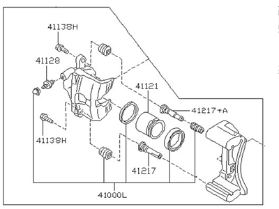 1997 Infiniti I30 Brake Caliper - 41011-88E02