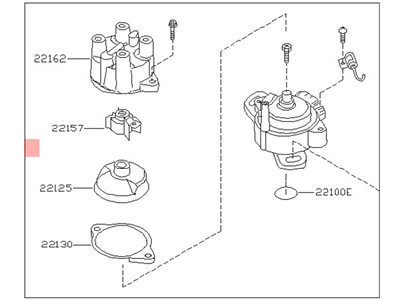 1995 Infiniti G20 Distributor - 22100-0M810