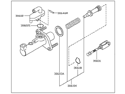 2003 Infiniti G35 Clutch Master Cylinder - 30610-CD000