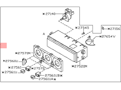 Infiniti G20 Climate Control Module - 27512-62J00