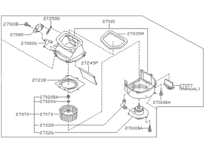 1998 Infiniti QX4 Blower Motor - 27200-0W002