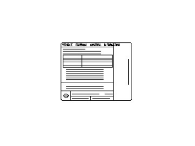 14805-6KA1A Infiniti Label-Emission Control Information Illustration 1 of 1
