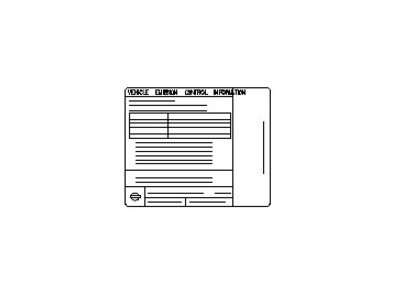 Infiniti 14805-6KA1A Label-Emission Control Information