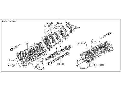 Infiniti 11090-EZ32A Head Assy-Cylinder,LH 11090-EZ32A Infiniti Head Assy-Cylinder,LH Illustration 1 of 1
