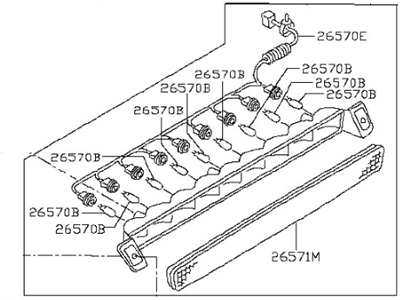 Infiniti 26590-0W010 Lamp Assembly-Stop