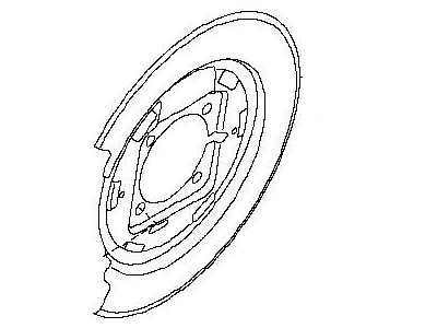 Infiniti 44030-7S020 Rear Brake Plate Assembly, Left