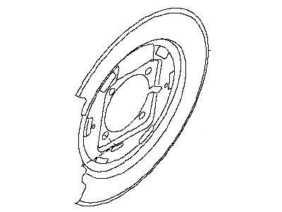 Infiniti 44020-7S020 Rear Brake Plate Assembly, Right