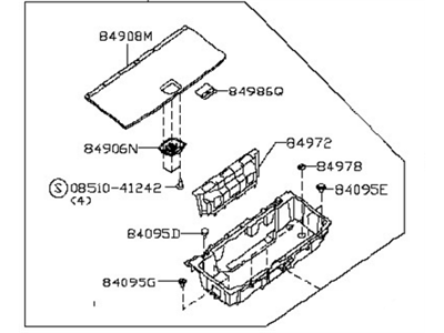 Infiniti 84975-3JA1A Box Assy-Luggage Floor,Center