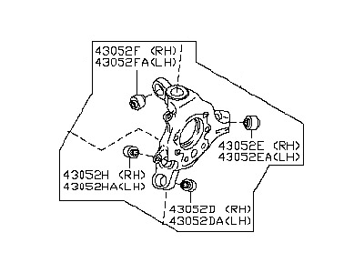 2015 Infiniti Q40 Steering Knuckle - 43019-JK00B