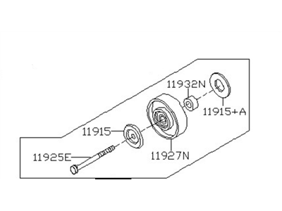 2011 Infiniti QX56 A/C Idler Pulley - 11925-7S00A
