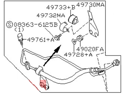 Infiniti 49720-1W300 Power Steering Pressure Hose & Tube Assembly