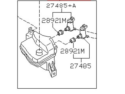 Infiniti 28910-1W510 Windshield Washer Tank Assembly