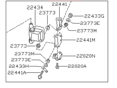 Infiniti M30 Ignition Coil - 22448-56E12