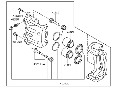 Infiniti Q70 Brake Caliper - 41001-EG50A