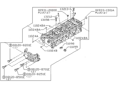 1999 Infiniti QX4 Cylinder Head - 11040-1W200