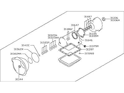 Infiniti 31397-90X25 Gasket & Seal Kit-Auto Transmission