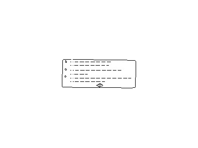 Infiniti 22409-85M00 Label Spark Plug