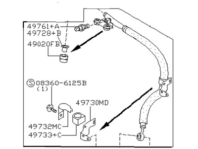 Infiniti 49720-2Y900 Power Steering Pressure Hose Assembly