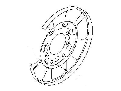 Infiniti 44020-EG010 Rear Brake Plate Assembly, Right