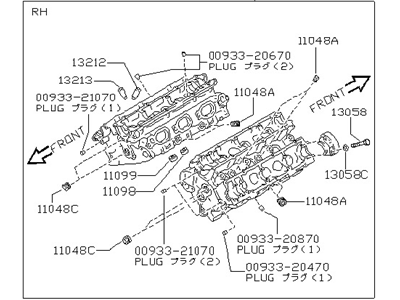 Infiniti J30 Cylinder Head - 11040-10Y00