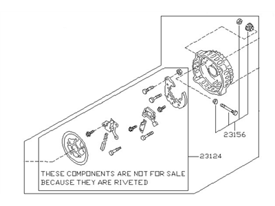 2000 Infiniti QX4 Alternator Case Kit - 23127-3W400