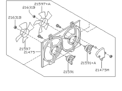 1996 Infiniti I30 Radiator fan - 21481-38U00