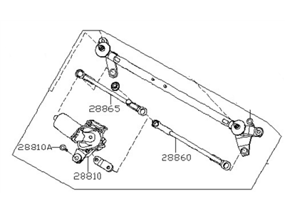 2009 Infiniti QX56 Wiper Pivot - 28800-ZH30A