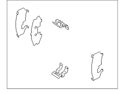 Infiniti 41080-AM890 Hardware Kit-Front Disc Brake Pad