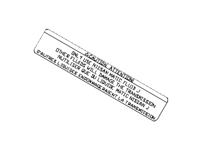 Infiniti 99053-EA600 Label-Oil Caution