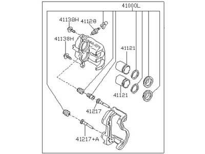 Infiniti QX4 Brake Caliper - 41011-0W701