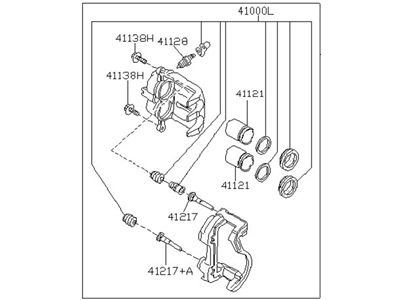 1999 Infiniti QX4 Brake Caliper - 41011-1W600