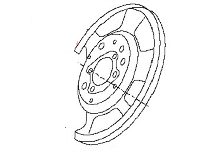 Infiniti 44030-EG010 Rear Brake Plate Assembly, Left