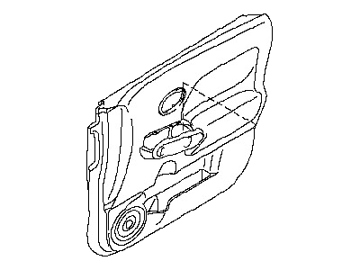 Infiniti 80900-0L970 FINISHER Assembly Front Door RH