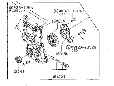 Infiniti 13500-0M302 Front Cover Assembly 13500-0M302 Infiniti Front Cover Assembly Illustration 1 of 1