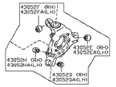 Infiniti 43019-JK000 HOUSING-REAR AXLE,LH