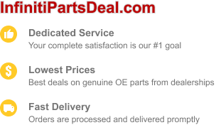 Choose InfinitiPartsDeal for dedicated service, low prices, and fast delivery.
